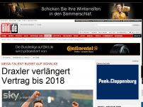 Bild zum Artikel: Schalke-Bubi bleibt - Draxler verlängert bis 2018