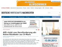 Bild zum Artikel: AfD rückt von Kernforderung ab: Keine Rückkehr zur D-Mark