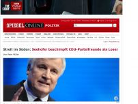 Bild zum Artikel: Streit im Süden: Seehofer beschimpft CDU-Parteifreunde als Loser