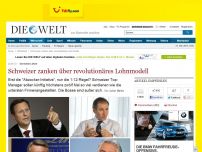 Bild zum Artikel: Gerechte Löhne: Schweizer zanken über revolutionäres Lohnmodell