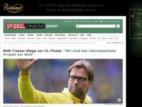 Bild zum Artikel: BVB-Trainer Klopp vor CL-Finale: 'Wir sind das interessanteste Projekt der Welt'