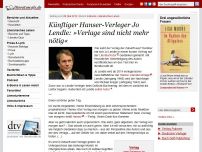 Bild zum Artikel: Künftiger Hanser-Verleger Jo Lendle: »Verlage sind nicht mehr nötig«