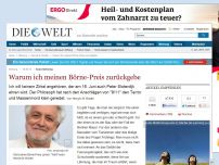 Bild zum Artikel: Auszeichnung: Warum ich meinen Börne-Preis zurückgebe