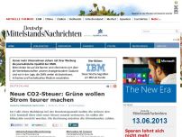 Bild zum Artikel: Neue CO2-Steuer: Grüne wollen Strom teurer machen