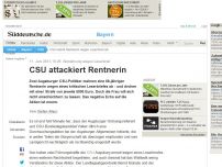Bild zum Artikel: Abmahnung wegen Leserbrief: CSU attackiert Rentnerin