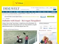 Bild zum Artikel: Argentinien: Fußballer wirft Hund – Rot wegen Tierquälerei