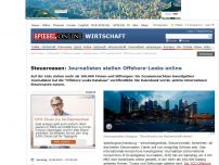 Bild zum Artikel: Steueroasen: Journalisten stellen Offshore-Leaks online