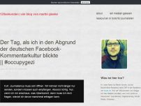 Bild zum Artikel: Der Tag, als ich in den Abgrund der deutschen Facebook-Kommentarkultur blickte || #occupygezi
