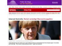 Bild zum Artikel: Internet-Kontrolle: Merkel verteidigt Überwachungspläne