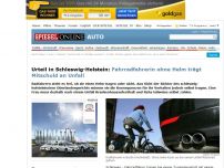 Bild zum Artikel: Urteil in Schleswig-Holstein: Fahrradfahrerin ohne Helm trägt Mitschuld an Unfall
