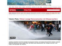 Bild zum Artikel: Taksim-Platz: Polizei verjagt Demonstranten mit Wasserwerfern