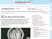 Bild zum Artikel: Philosophie: 
			  Alles eilt. Wie wir die Zeit erleben