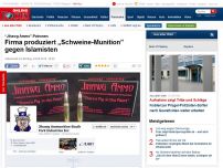 Bild zum Artikel: 'Jihawg Ammo -Patronen - Firma produziert „Schweine-Munition gegen Islamisten