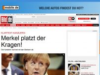 Bild zum Artikel: Wut über Banker - Merkel platzt der Kragen!