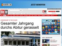 Bild zum Artikel: Insgesamt 27 Schüler - Gesamter Jahrgang durchs Abitur gerasselt