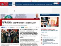 Bild zum Artikel: Judenhass im Koran? - Die Wahrheit über Mursis Schweine-Zitat