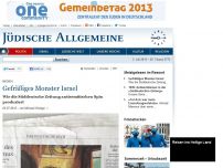 Bild zum Artikel: Gefräßiges Monster Israel