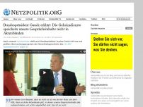Bild zum Artikel: Bundespräsident Gauck erklärt: Die Geheimdienste speichern unsere Gesprächsinhalte nicht in Aktenbänden