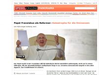 Bild zum Artikel: Papst Franziskus als Reformer: Katastrophe für die Eminzenzen