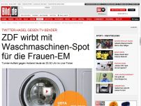 Bild zum Artikel: Frauen-EM in Schweden - ZDF wirbt mit Waschmaschinen-Spot