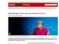 Bild zum Artikel: NSA-Spionage: Merkel lässt die Deutschen im Stich