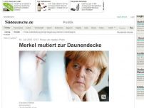 Bild zum Artikel: Posse um zwei Prism: Merkel mutiert zur Daunendecke