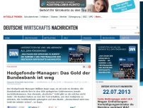 Bild zum Artikel: Hedgefonds-Manager: Das Gold der Bundesbank ist weg