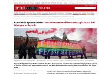 Bild zum Artikel: Russlands Sportminister: Anti-Homosexuellen-Gesetz gilt auch bei Olympia in Sotschi