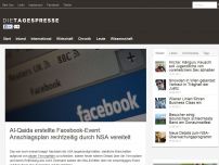 Bild zum Artikel: Al-Qaida erstellte Facebook-Event: Anschlagsplan rechtzeitig durch NSA vereitelt