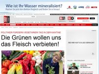 Bild zum Artikel: „Veggie Day“ gefordert - Grüne wollen uns das Fleisch verbieten!