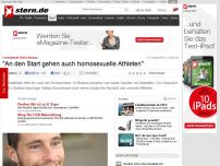 Bild zum Artikel: Ex-Stabhochspringer Balian Buschbaum: 'An den Start gehen auch homosexuelle Athleten'