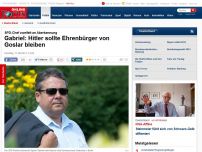 Bild zum Artikel: SPD-Chef zweifelt an Aberkennung - Sigmar Gabriel: Hitler sollte Ehrenbürger von Goslar bleiben