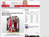 Bild zum Artikel: 4:1-Sieg in Ungarn  -  

Götze wieder da! Zwei Tore bei Bayern-Debüt