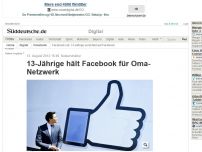 Bild zum Artikel: Nutzerstruktur: 13-Jährige hält Facebook für Oma-Netzwerk