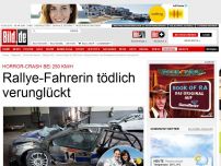 Bild zum Artikel: Unfall bei 250 km/h - Rallye-Fahrerin tödlich verunglückt