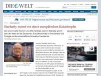 Bild zum Artikel: Bundestagswahl: Starbatty warnt vor einer europäischen Katastrophe