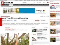 Bild zum Artikel: Ungewöhnliche Stillmethode: Nackte Yoga-Mum empört Amerika