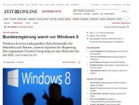 Bild zum Artikel: Trusted Computing: 
			  Bundesregierung warnt vor Windows 8