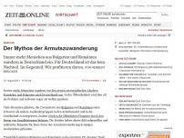 Bild zum Artikel: Migration: 
			  Der Mythos der Armutszuwanderung