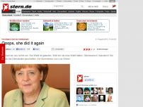 Bild zum Artikel: Vorzeitiges Ende des Wahlkampfs: Ooops, she did it again