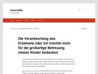 Bild zum Artikel: Die Verantwortung des Erziehens oder ich möchte mich für die großartige Betreuung meiner Kinder bedanken