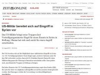 Bild zum Artikel: Gift: 
			  US-Militär bereitet sich auf Eingriff in Syrien vor