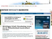 Bild zum Artikel: Wichtiges Urteil: Bundestag muss durch die Öffentlichkeit kontrolliert werden