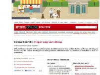 Bild zum Artikel: Syrien-Konflikt: Finger weg vom Abzug