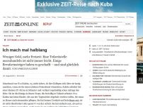 Bild zum Artikel: Teilzeit: 
			  Ich mach mal halblang