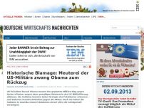 Bild zum Artikel: Historische Blamage: Meuterei der US-Militärs zwang Obama zum Rückzug