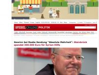 Bild zum Artikel: Raabs Sendung 'Absolute Mehrheit': Steinbrück spendet 300.000 Euro für Syrien-Hilfe