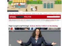 Bild zum Artikel: Pippi-Langstrumpf-Einlage: Andrea Nahles versingt sich im Bundestag