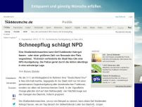 Bild zum Artikel: Verhinderte Kundgebung in Neu-Ulm: Schneepflug schlägt NPD