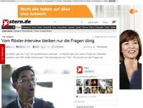 Bild zum Artikel: 'Taz' knallhart: Vom Rösler-Interview bleiben nur die Fragen übrig